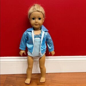 American Girl Doll in gymnastics Shimmering Blue Jacket Truly Me